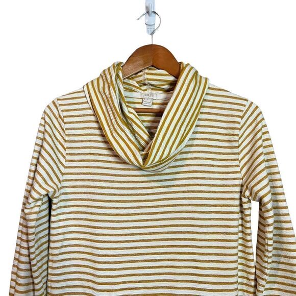 J. Crew metallic striped cowl neck sweater. Size  small - Picture 2 of 8